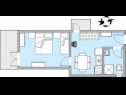 Apartmani Blue - 100 m from beach: A1(3+1) Igrane - Rivijera Makarska   - Apartman - A1(3+1): apartman