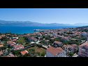 Apartmani Smilja - great location: A1(6+1) Gornji-Pašike, A2(4+1) Donji-Pašike Supetar - Otok Brač   - pogled na more