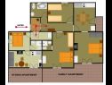 Apartmani Naki - terrace & free parking: Studio(2+1), A2(6+1) Slatine - Otok Čiovo   - Apartman - A2(6+1): tlocrt