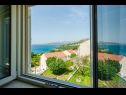 Apartmani i sobe Villa Bouganvillea - sea view & garden: A1 Deluxe (2+1), A2 Superior (2+1), A3 Comfort (2+1), A4 Premium (2+1), R1 Deluxe (2), R2 Comfort (2) Mlini - Rivijera Dubrovnik   - Apartman - A3 Comfort (2+1): pogled s prozora