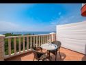 Apartmani i sobe Villa Bouganvillea - sea view & garden: A1 Deluxe (2+1), A2 Superior (2+1), A3 Comfort (2+1), A4 Premium (2+1), R1 Deluxe (2), R2 Comfort (2) Mlini - Rivijera Dubrovnik   - Soba - R1 Deluxe (2): pogled s terase