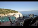 Kuća za odmor Bernardica - on cliffs above sea: H(6+2) Vrbnik - Otok Krk  - Hrvatska - pogled s terase (kuća i okolica)