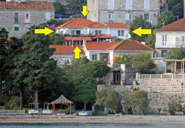 Apartmani Vedro - 50 m from sea: 1- Red(4), 2 - Purple(2+1), 3 - Blue(2), 4 - Green(2+2) Korčula - Otok Korčula  